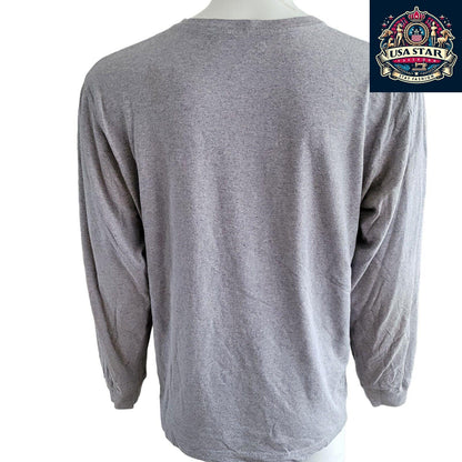 Carhartt Long Sleeve T Shirt for Men - Soft Cotton Blend, Durable Crew Neck, Size M Regular, Gray - USASTARFASHION