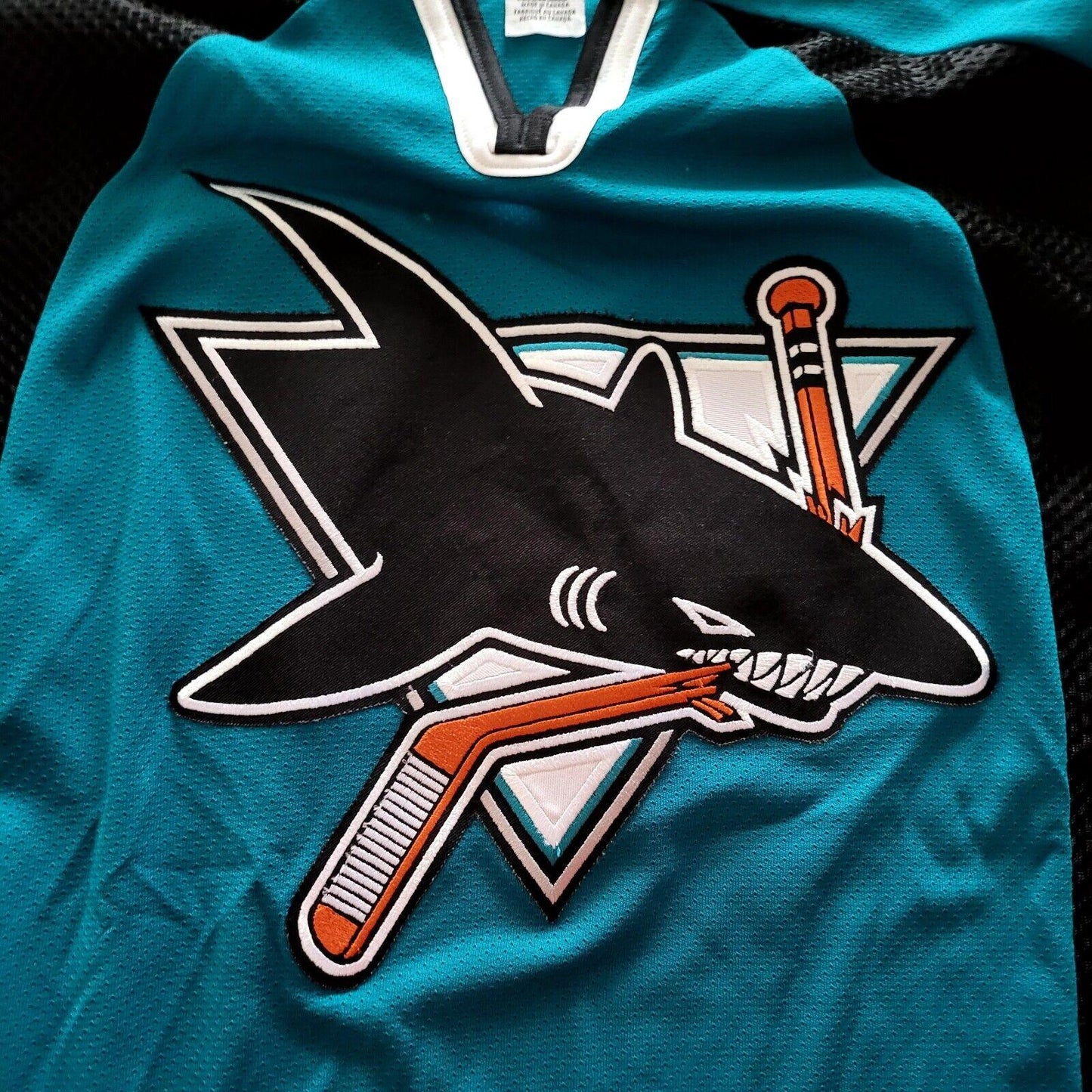 San Jose Sharks Hockey Jersey - Men's M, NHL Authentic, Made in Canada, Teal Color-USASTARFASHION