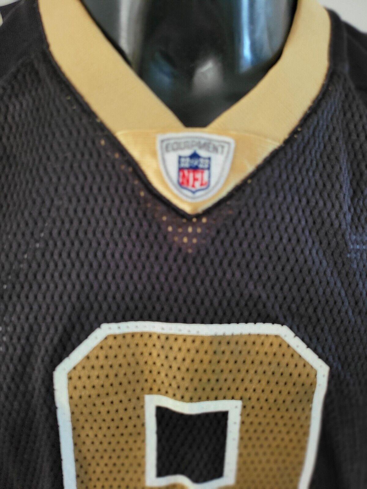 NFL New Orleans Drew Brees #9 Youth Large Reebok Jersey Shirt Brown-USASTARFASHION