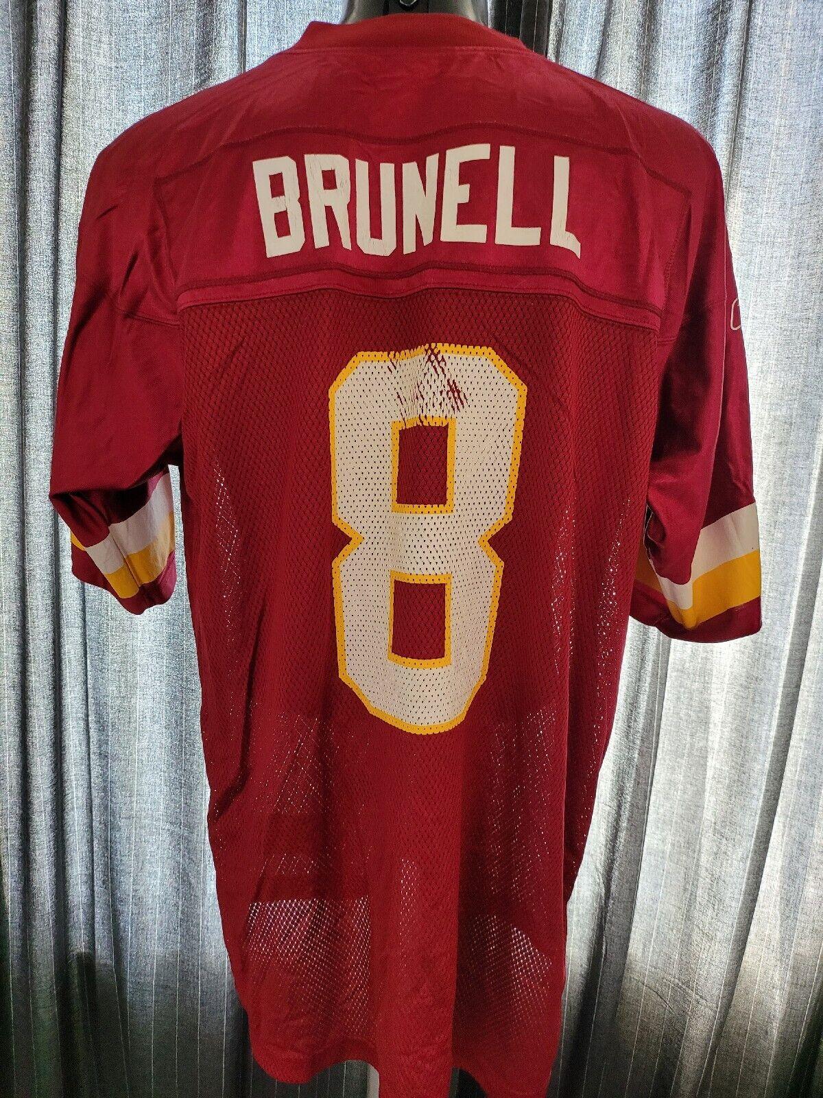 NFL Washington Commanders Brunell #8 Reebok Jersey - Size L - Authentic Red Design-USASTARFASHION