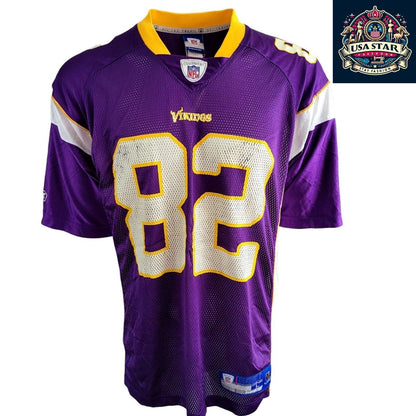 Troy Williamson Jersey #82 Minnesota Vikings Authentic Reebok Large Purple NFL Fan Gear - USASTARFASHION