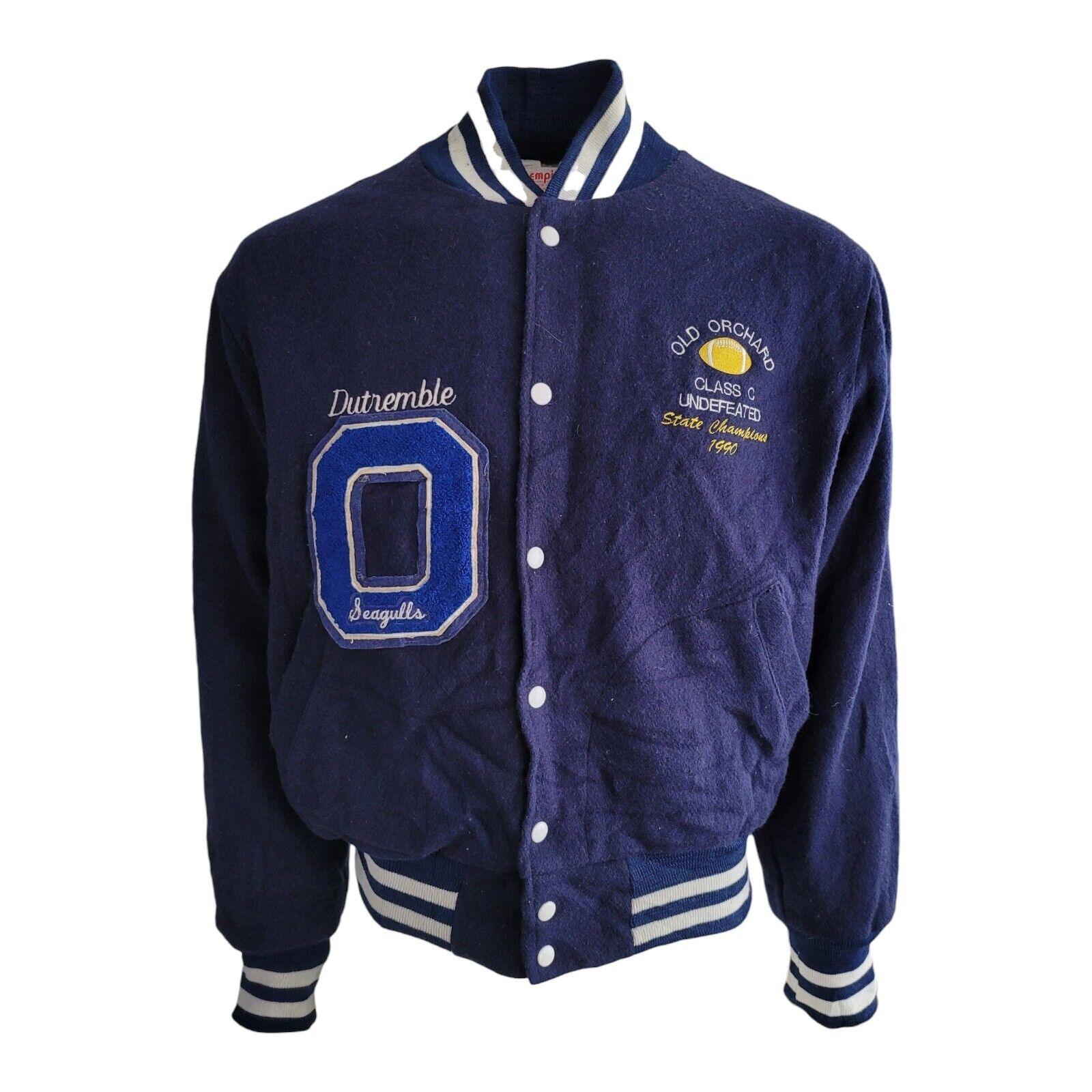 Empire Union Made 90s Wool Varsity Jacket | Dutremble Seagulls #82 - L Size-USASTARFASHION