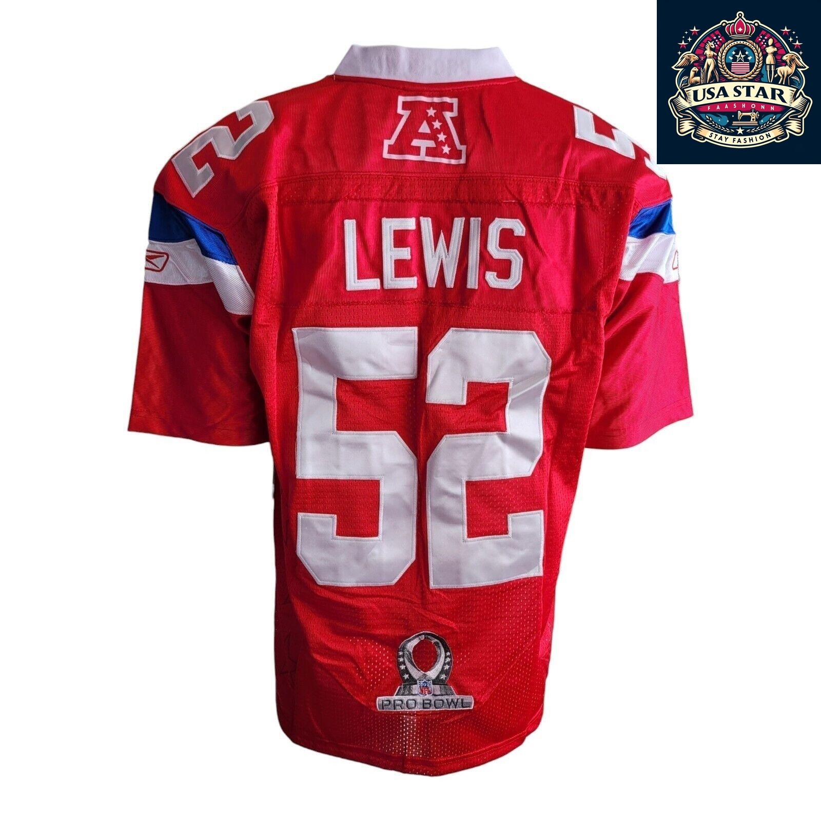 Pro Bowl Ray Lewis Jersey NFL Reebok Sz 50 (XL) - Baltimore Ravens, Authentic Embroidered - USASTARFASHION