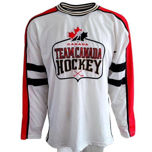 Vintage Team Canada Hockey Jersey - Large, 100% Polyester, Officially Licensed-USASTARFASHION