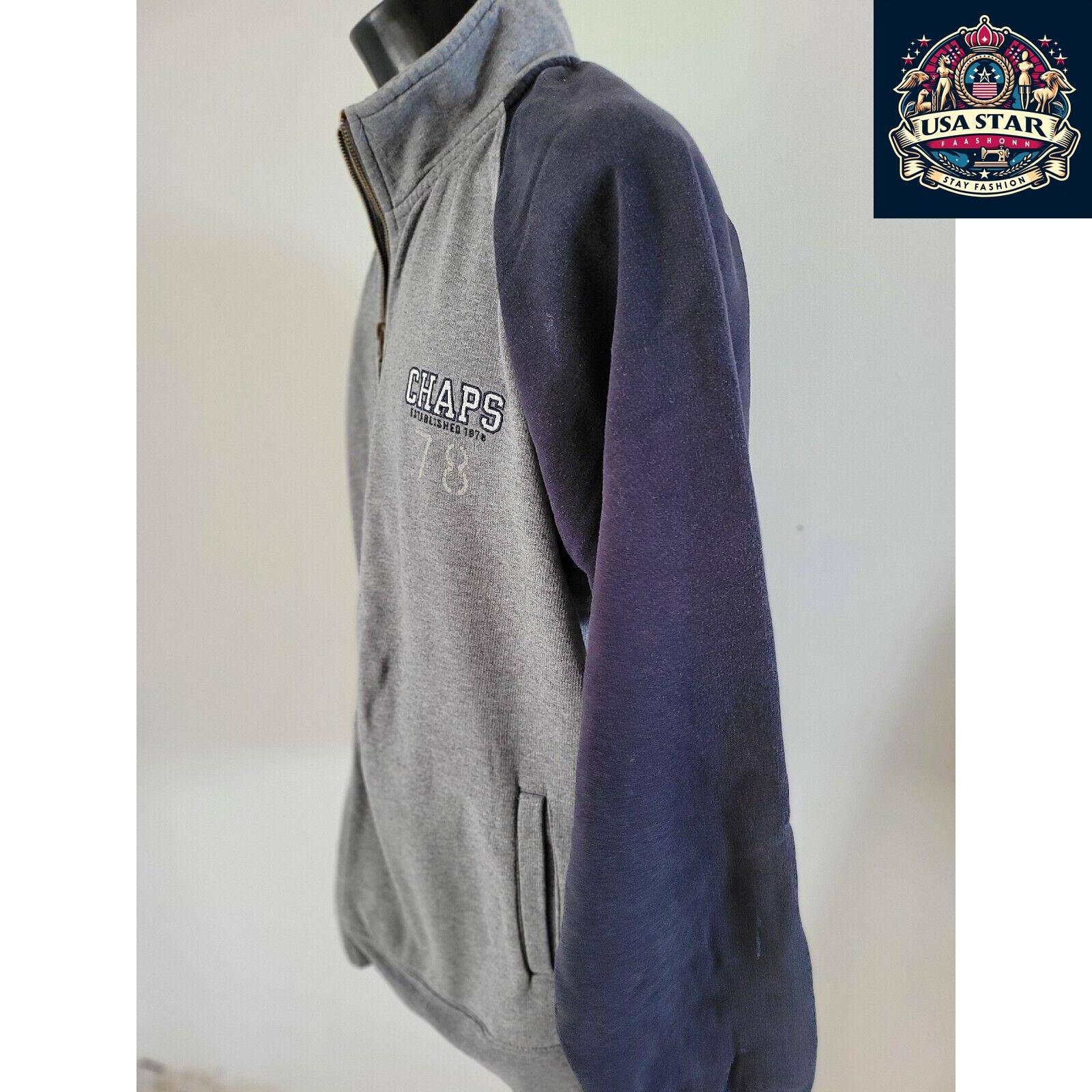 Chaps Ralph Lauren Sweatshirt Full Zip XL, Classic Design, Cozy Fit, Durable Vintage Quality USASTARFASHION