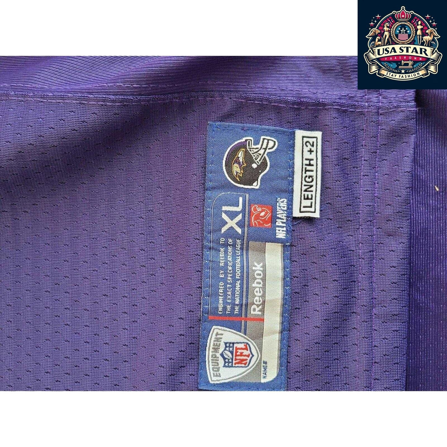 Baltimore Ravens Jersey Youth XL Flacco 5 Reebok Purple Durable Comfort High-Quality Fabric - USASTARFASHION