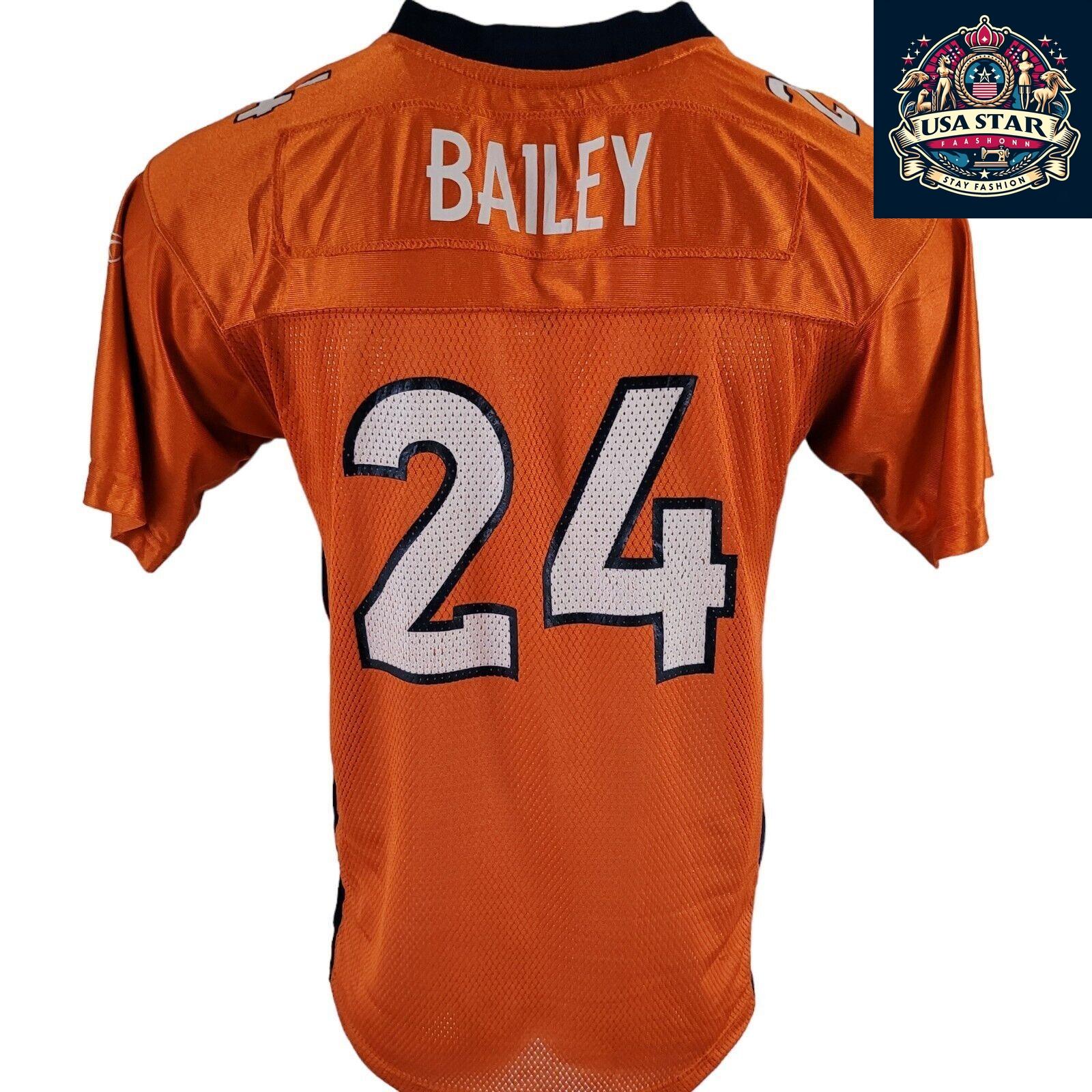 Denver Broncos Jersey Bailey #24 Youth XL Fits Adult Small - Comfortable, Durable Team Apparel - USASTARFASHION