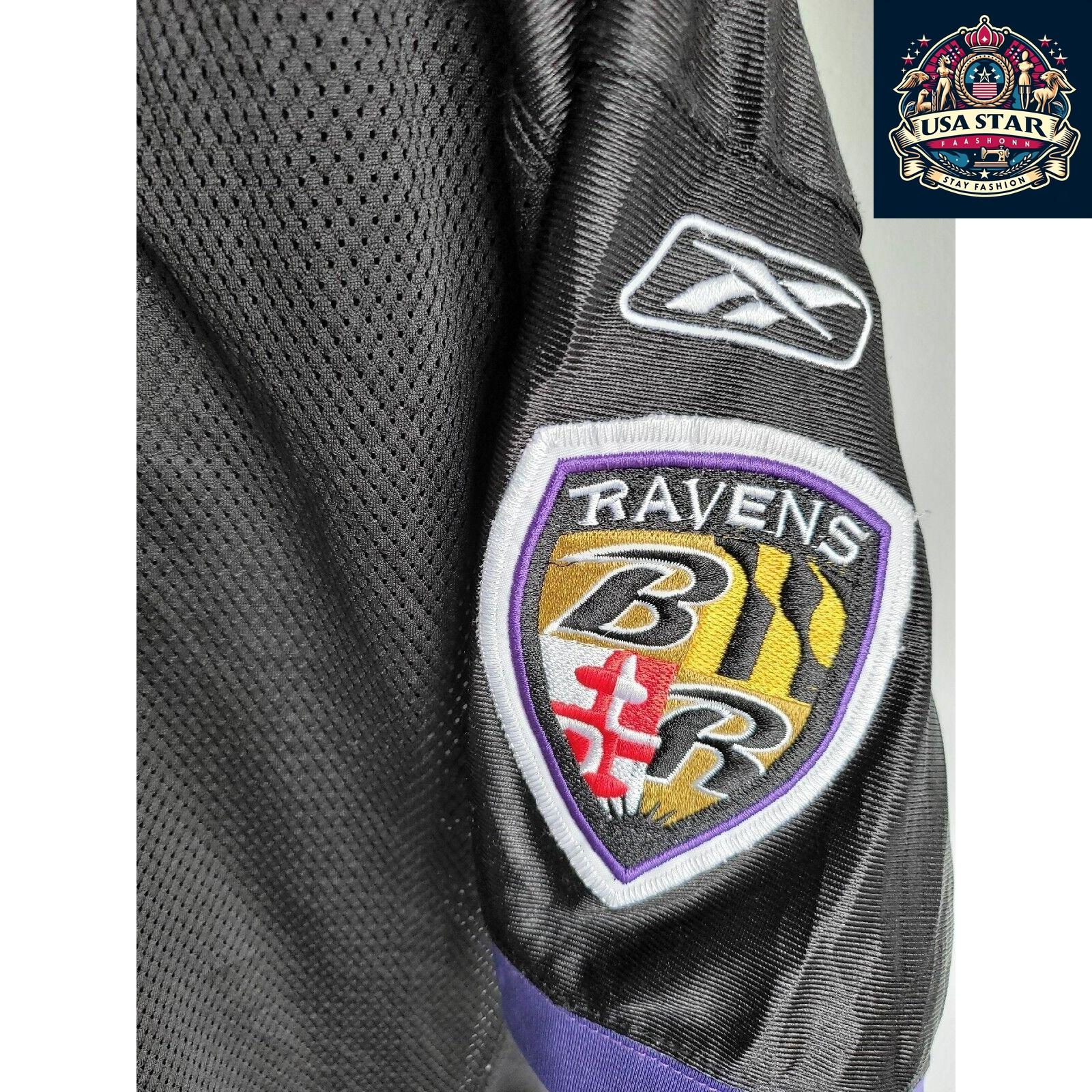 Reebok Baltimore Ravens Sportshirt #27 Black, Size Reebok 54 (XL) - Durable Fabric, Classic Design - USASTARFASHION