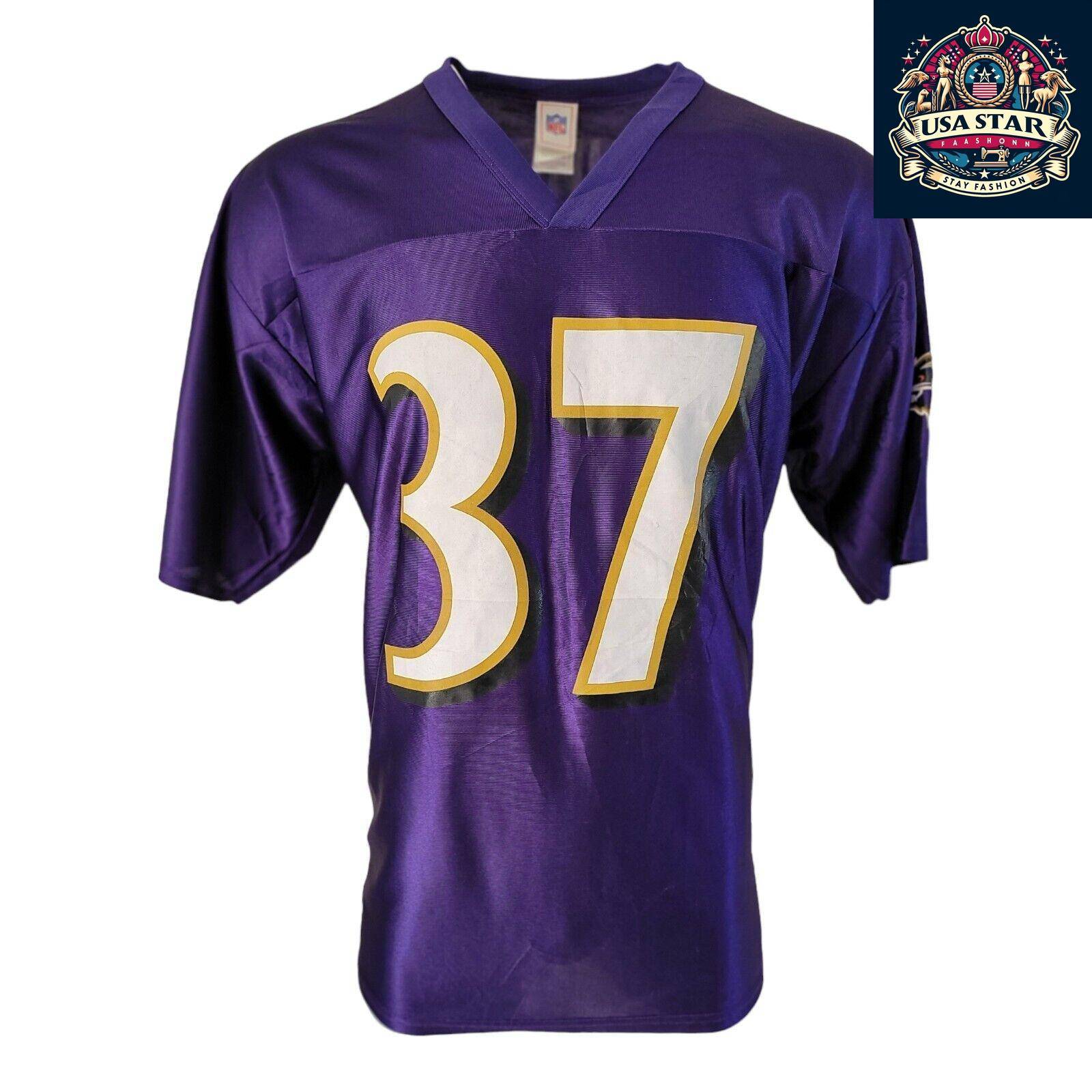 Deion Sanders Baltimore Ravens Football Jersey #37 Men's White Large - Authentic & Comfortable Fit - USASTARFASHION