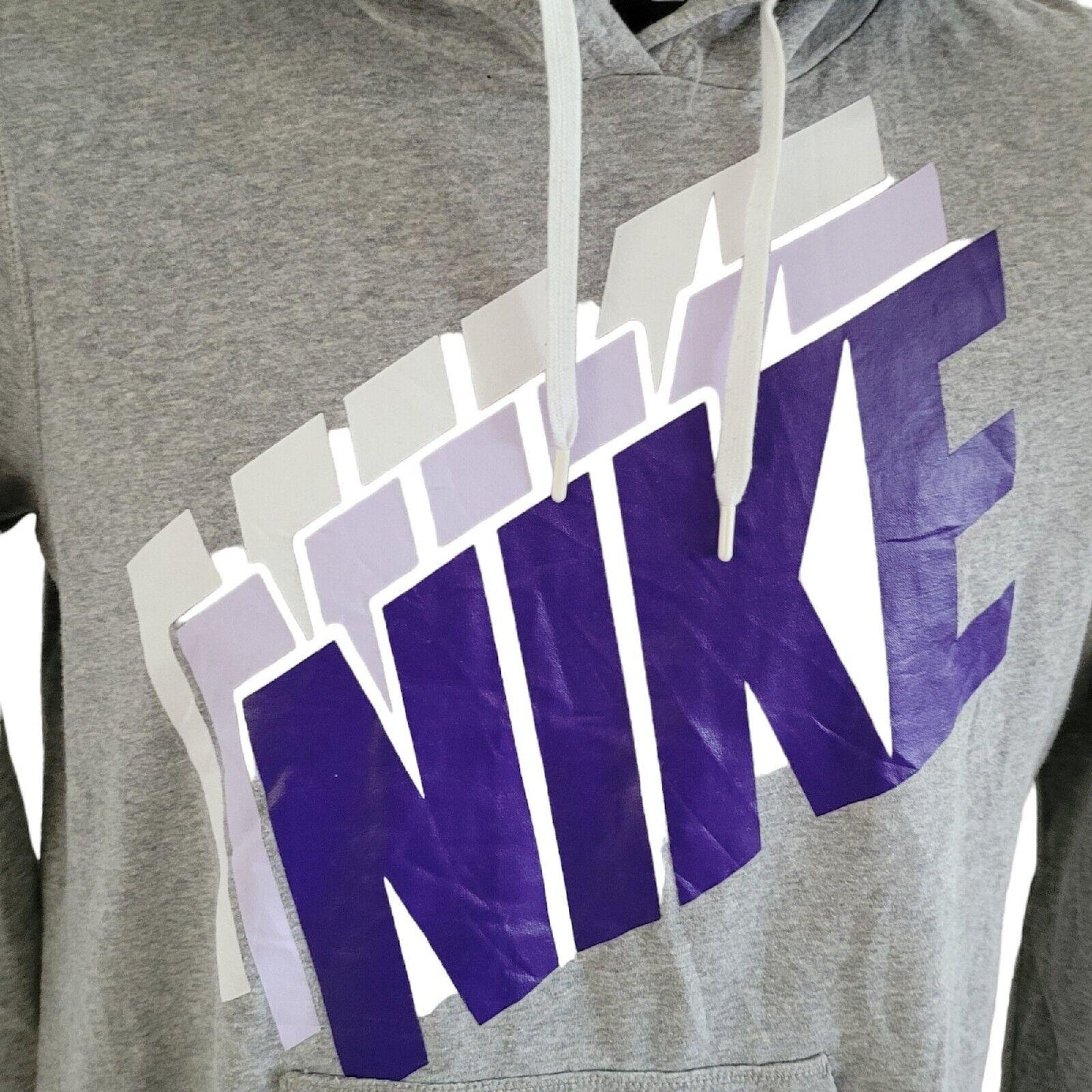 Nike Women's Hoodie Size L in Grey, 100% Cotton with Pullover Design-USASTARFASHION