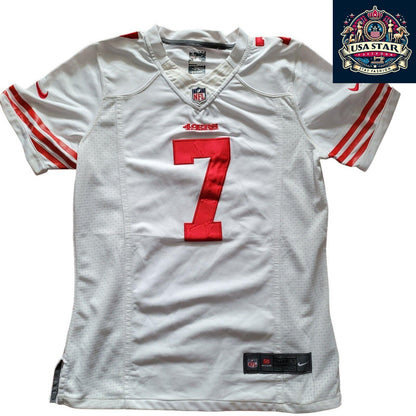 Nike NFL Youth Jersey Colin Kaepernick #7, Large Size, White with Red Accents, 49ers Fan Apparel - USASTARFASHION