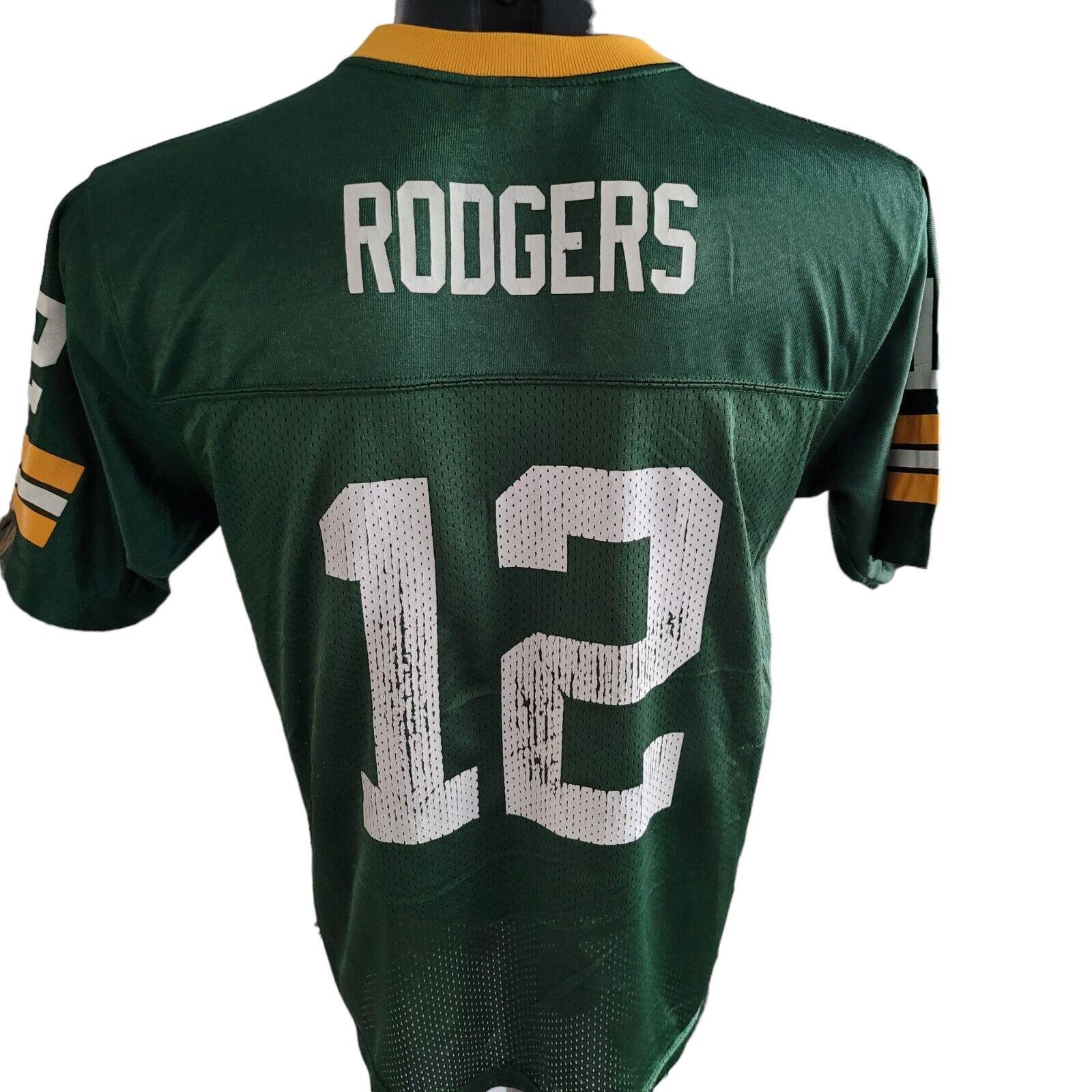 Green Bay Packers NFL Jersey - Youth Size L 14-16, Rodgers #12 Iconic Design-USASTARFASHION