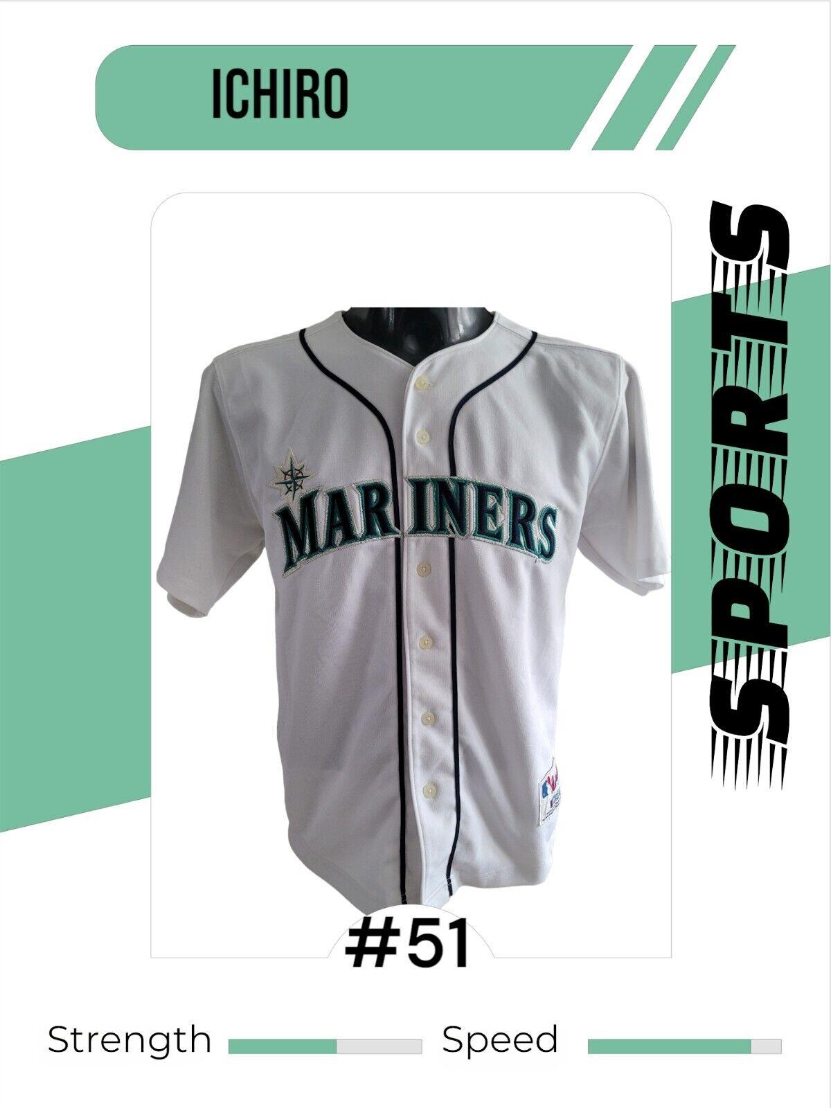 Seattle Mariners Youth Baseball Jersey #51 by Russell Athletic - Size M (14-16)-USASTARFASHION