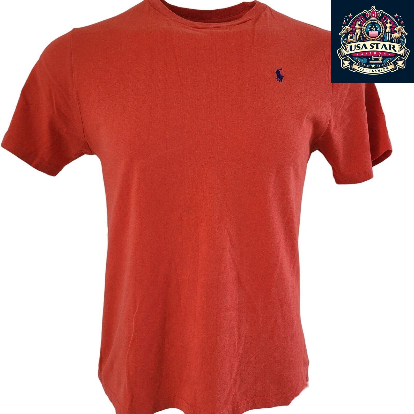 Polo Ralph Lauren Crew Neck Shirt Youth XL in Vibrant Red Cotton for Style and Comfort - USASTARFASHION