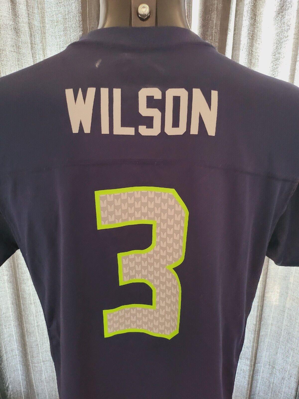 Seattle Seahawks Youth XL (18-20) USA #3 Wilson NFL Football Jersey-USASTARFASHION