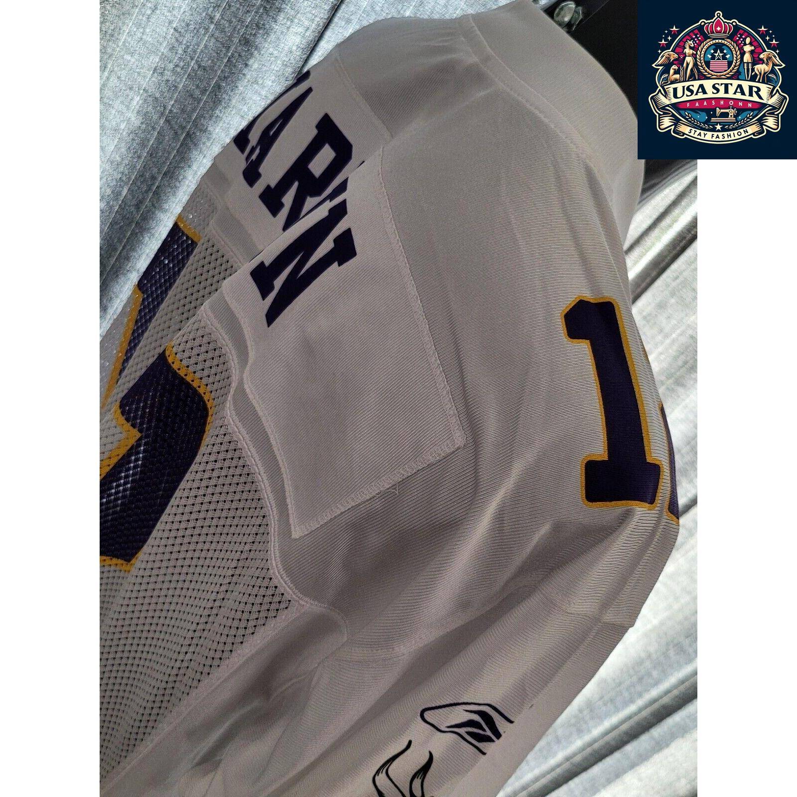 Minnesota Vikings Jersey Adult Large Reebok 12 Percy Harvin, High-Quality Fabric, Authentic Colors - USASTARFASHION