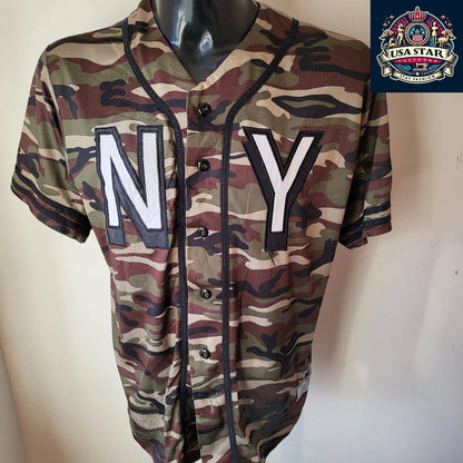 Reason New York Military Baseball Jersey Size M - Unique Military Design for Stylish Comfort - USASTARFASHION