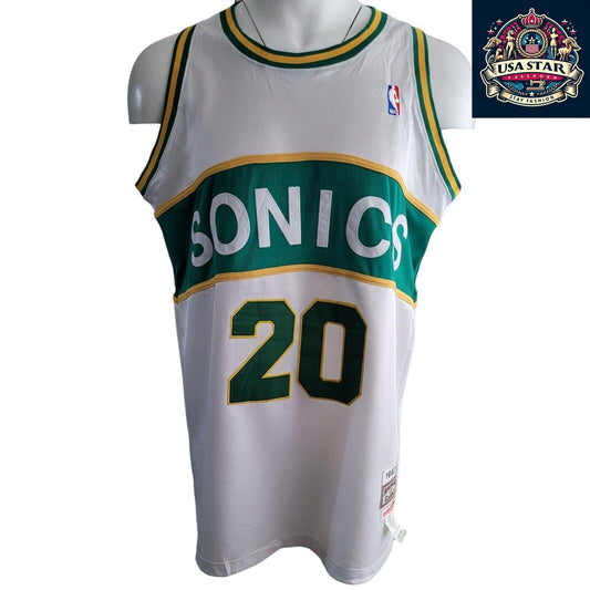 Mitchell Ness Gary Payton Jersey #20 Seattle SuperSonics 1983-94 Size 54 Made in USA - USASTARFASHION