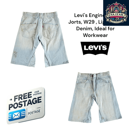 Levi's Jorts W29 Light Blue Denim - Durable Comfort & Versatile Style for Everyday Wear - USASTARFASHION