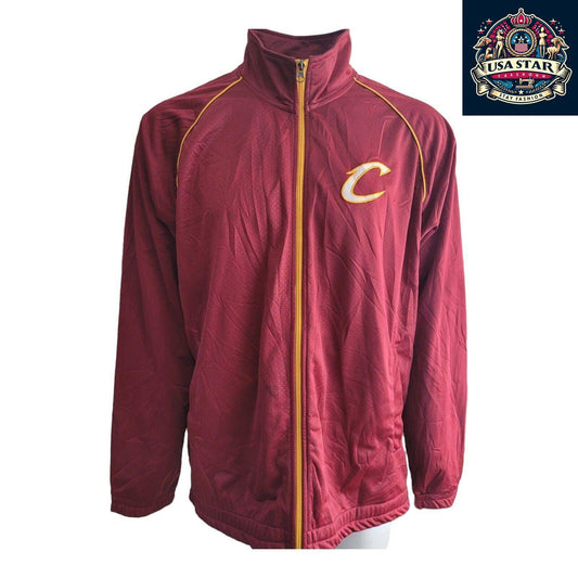 G-III By Carl Banks Cleveland Cavaliers Track Jacket XL, Full Zip, Stitched Logo, 100% Polyester - USASTARFASHION