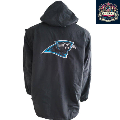 Carolina Panthers Jacket – Stylish 2-In-1 Reversible Design With Pockets, Size L - USASTARFASHION