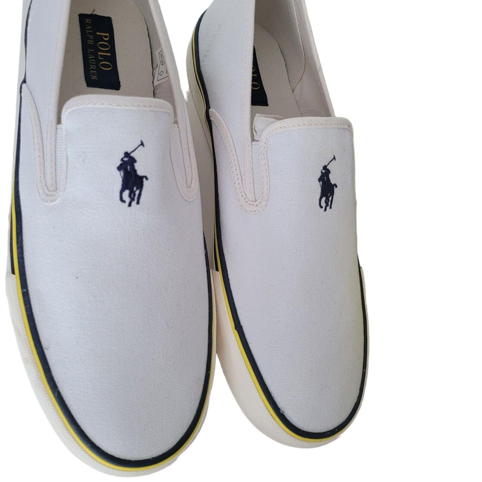 Ralph Lauren Men's White Pumps | UK Size 10 | Cushioned Insole & Classic Silhouette-USASTARFASHION