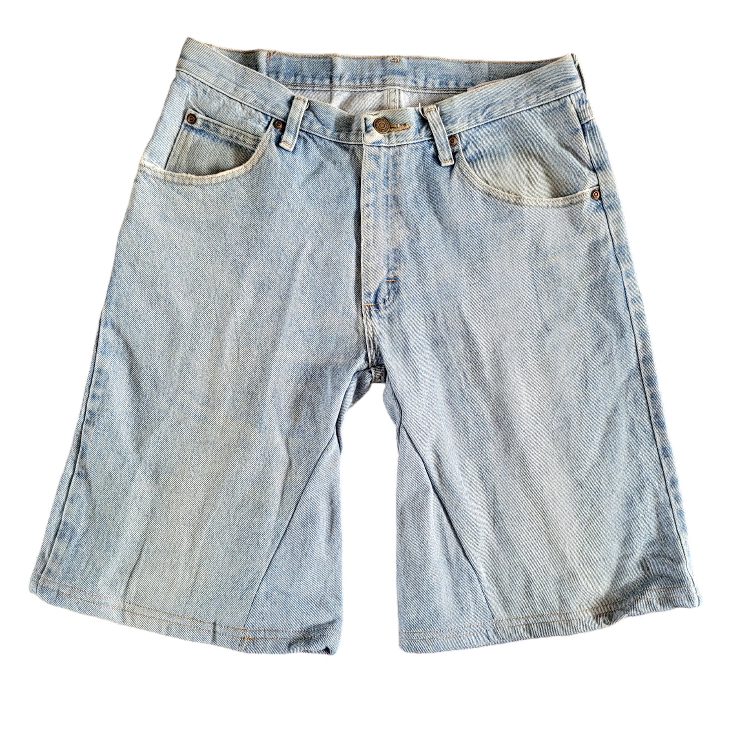 Wrangler G9651SL Men's Light Wash Denim Shorts Size 32 - 100% Cotton-USASTARFASHION