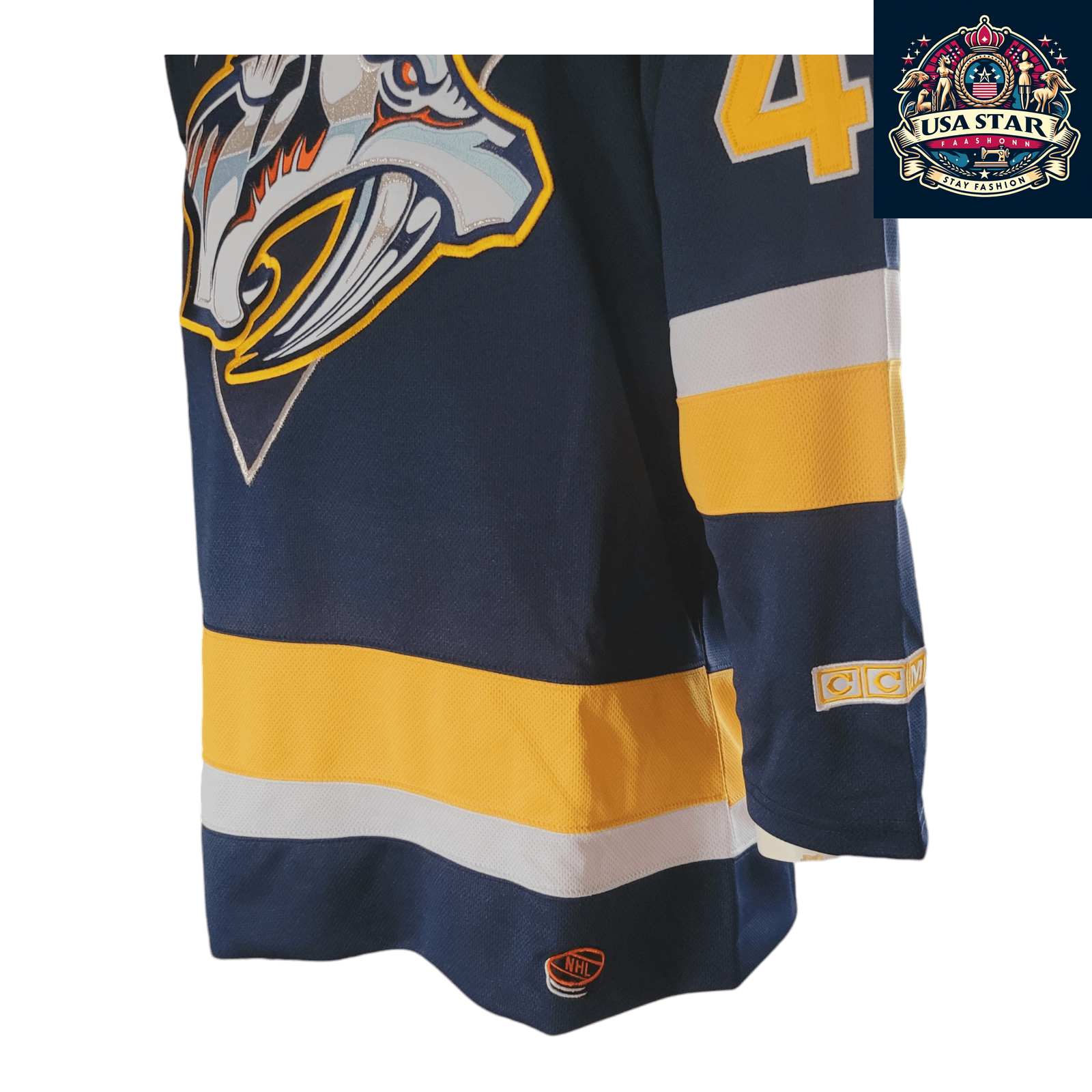 Vintage Kimmo Timonen #44 Nashville Predators CCM Jersey Adult M NHL Authentic - USASTARFASHION