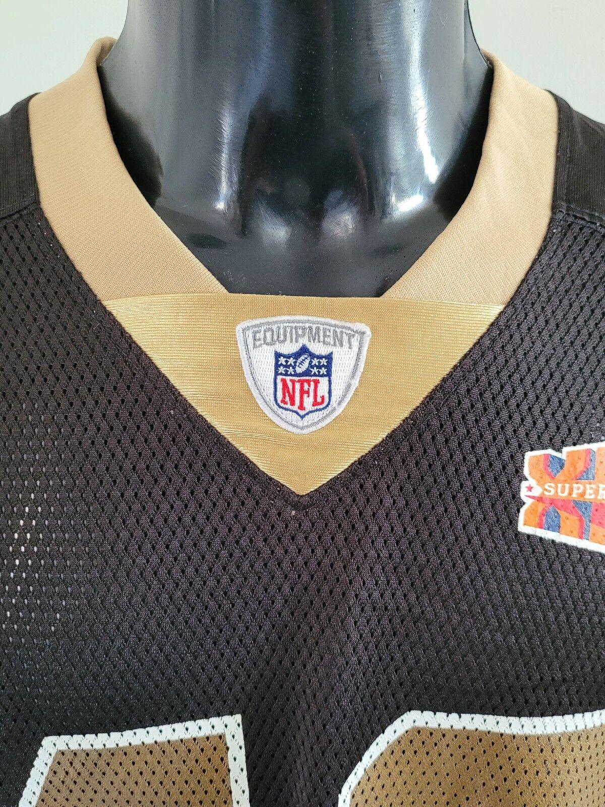 New Orleans Saints XL Jersey #42 Darren Sharper Super Bowl Reebok - Black/Gold - Size XL-USASTARFASHION