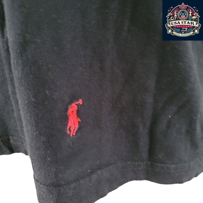 Polo Ralph Lauren Black Cotton Crew Neck T-Shirt M - Classic Style, Soft Comfort, Iconic Logo - USASTARFASHION