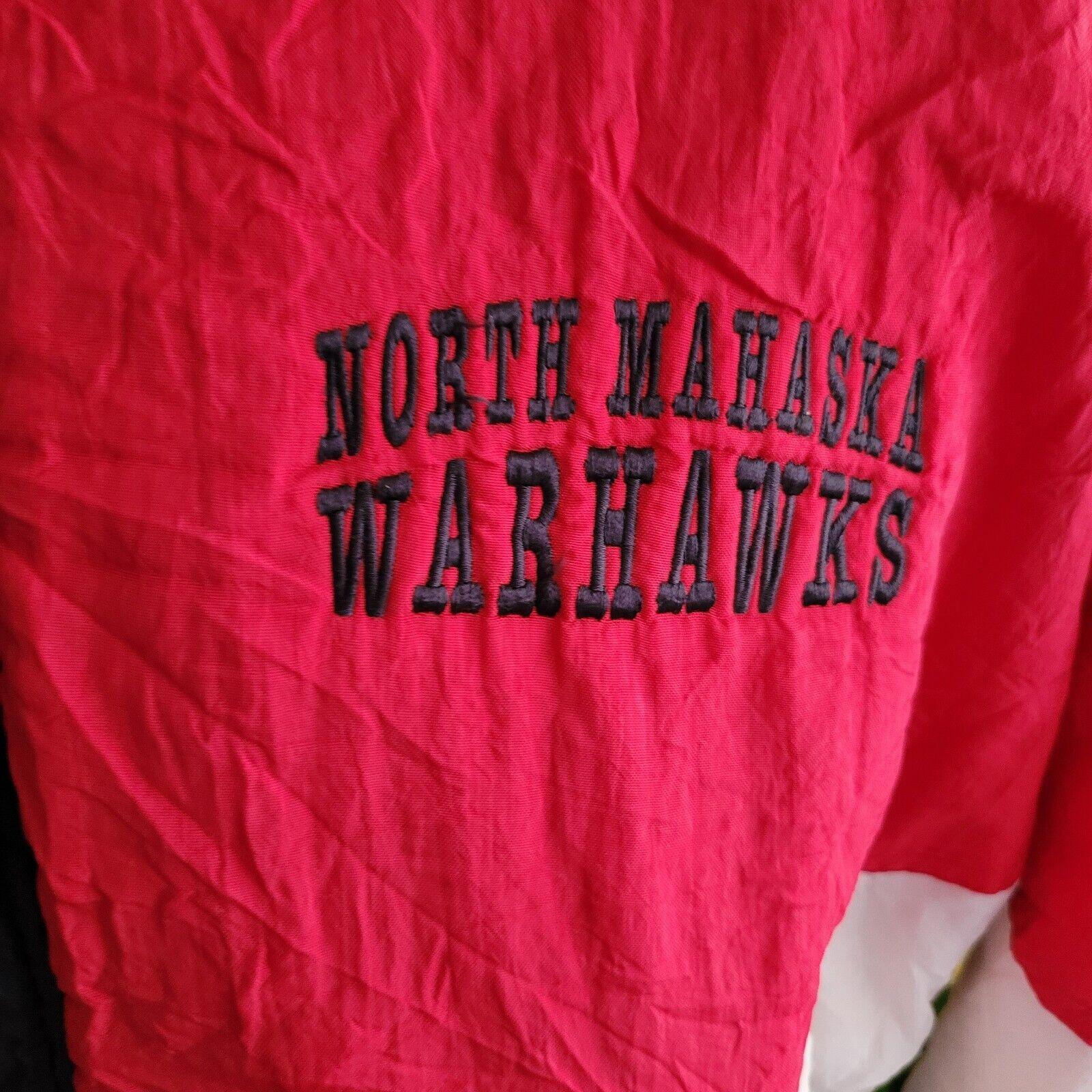 Holloway North Mahaska Warhawks Baseball Jacket XL - Vintage Nebraska Huskers Design-USASTARFASHION