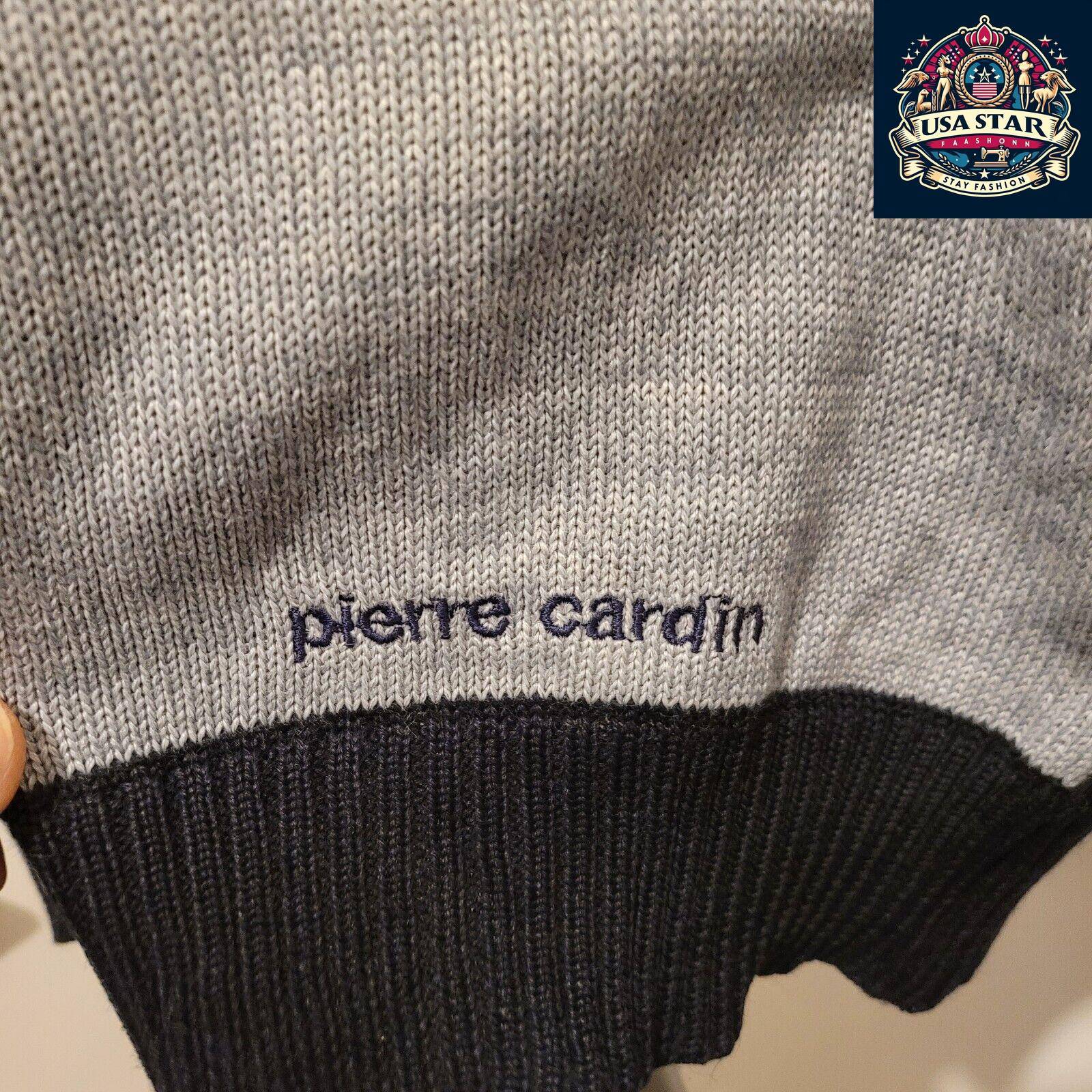 Pierre Cardin XL Wool Jumper in Multi-Color Pattern - Stylish, Cozy, and Durable USASTARFASHION