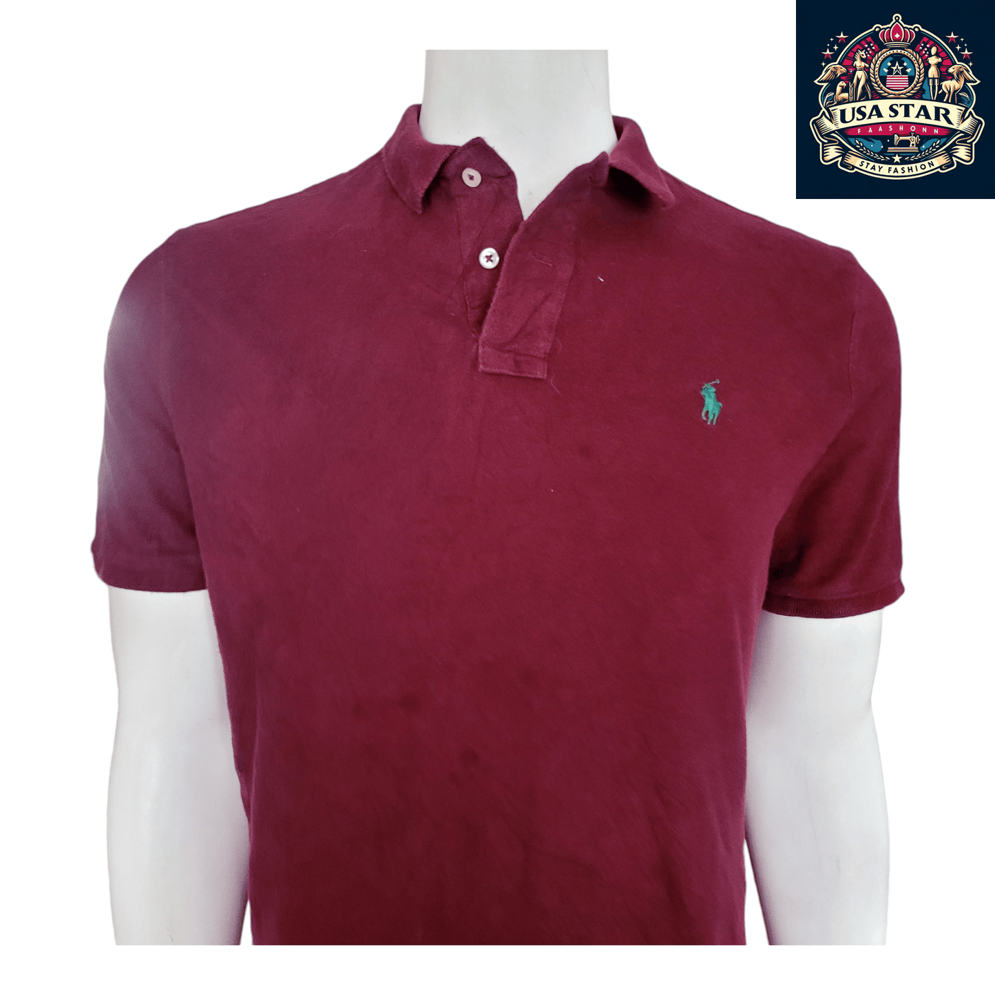 Polo Ralph Lauren Maroon Polo Shirt - Classic Fit, Large, Timeless Style & Comfort for Any Occasion - USASTARFASHION