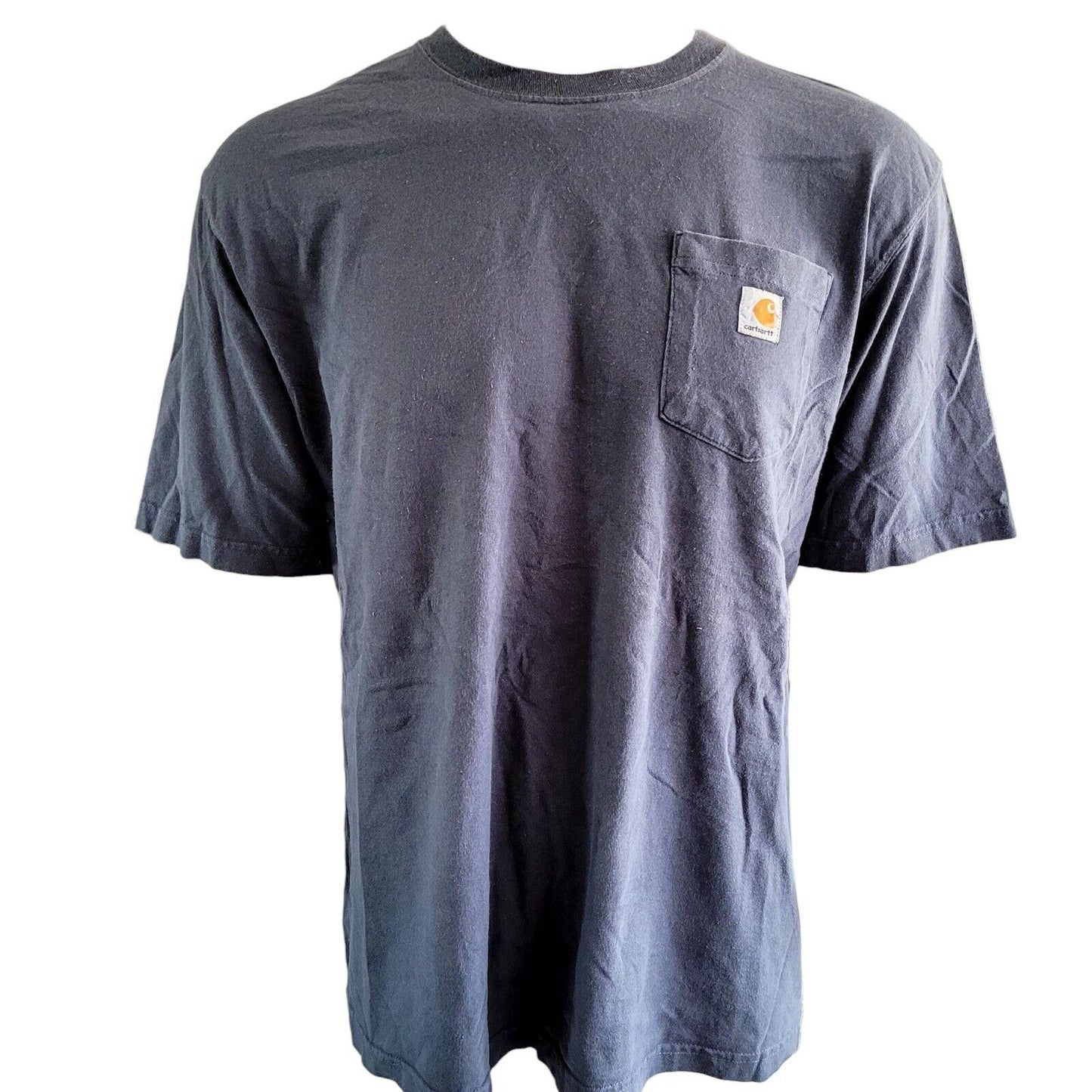 Carhartt Men's XL Original Fit T-Shirt in Deep Navy Blue, 100% Cotton-USASTARFASHION