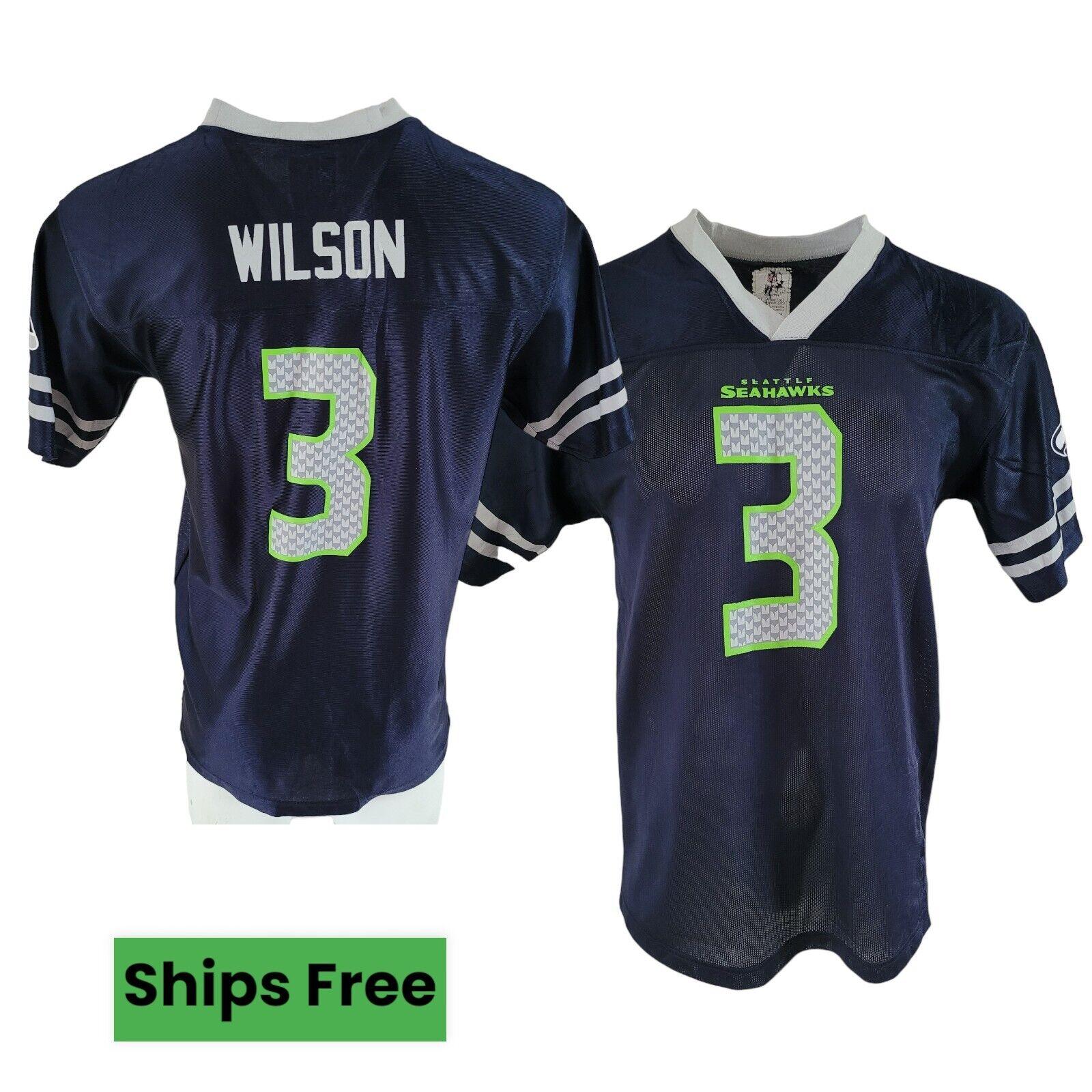 Seattle Seahawks #3 Wilson Jersey - Youth XXL (18-20) / Adult S-USASTARFASHION