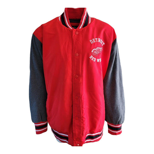 G-III APPAREL Detroit Red Wings Varsity Jacket in 4XL, Premium Quality-USASTARFASHION