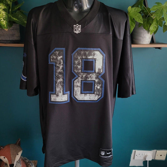 Reebok Peyton Manning #18 Colts Jersey | Size Large Black NFL - Rare Find-USASTARFASHION