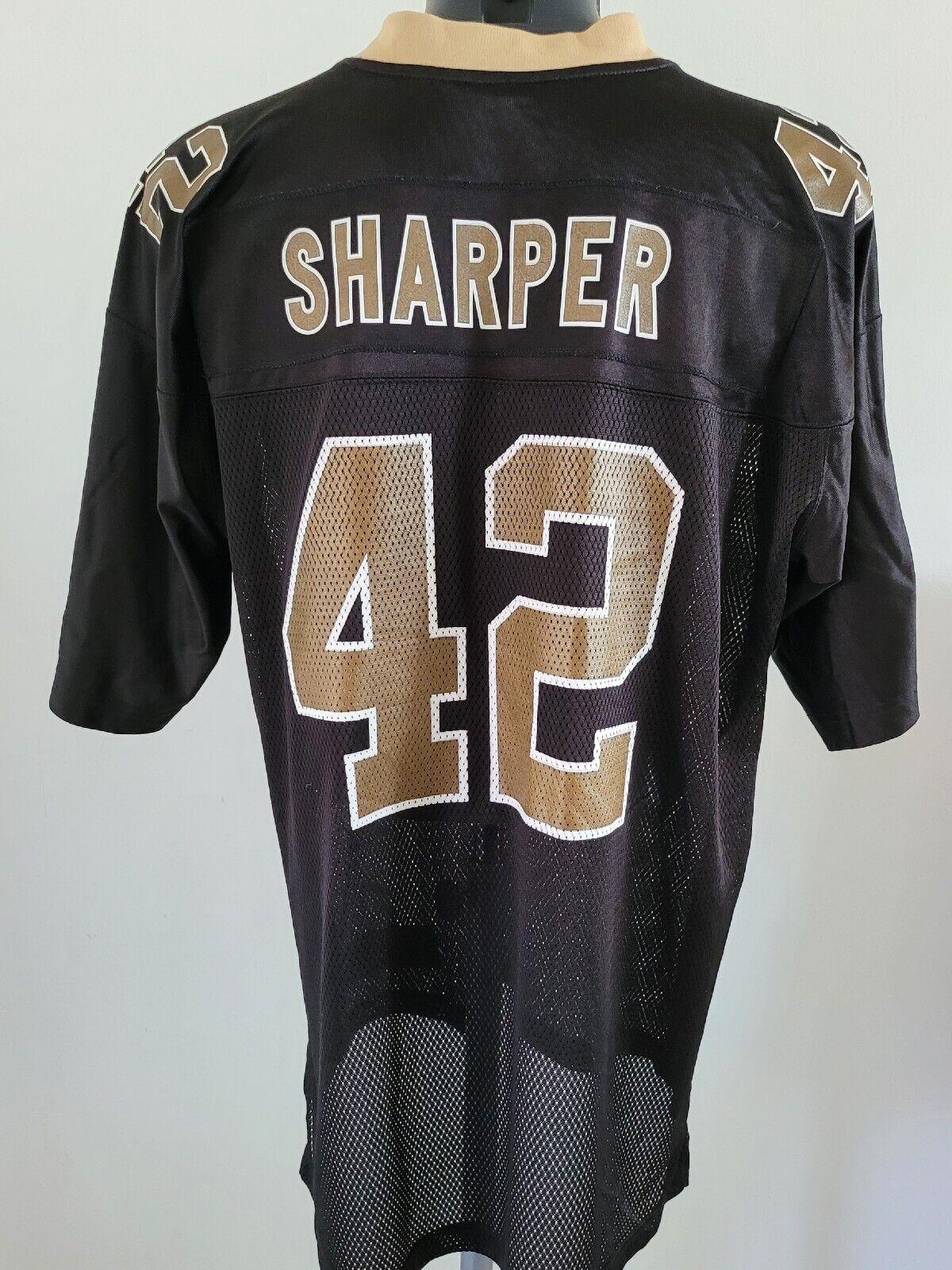 New Orleans Saints XL Jersey #42 Darren Sharper Super Bowl Reebok - Black/Gold - Size XL-USASTARFASHION