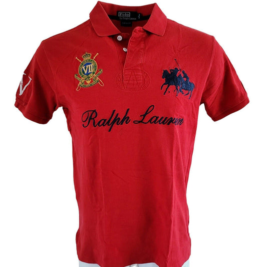 Polo Ralph Lauren Red Custom Fit T-Shirt L 100% Cotton-USASTARFASHION