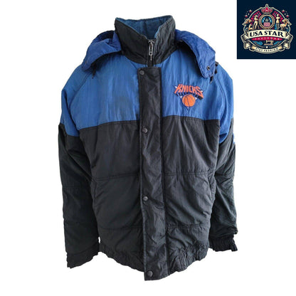 Proplayer New York Knicks Jacket Size M with Removable Hoodie, Team Logo & Practical Pockets - USASTARFASHION