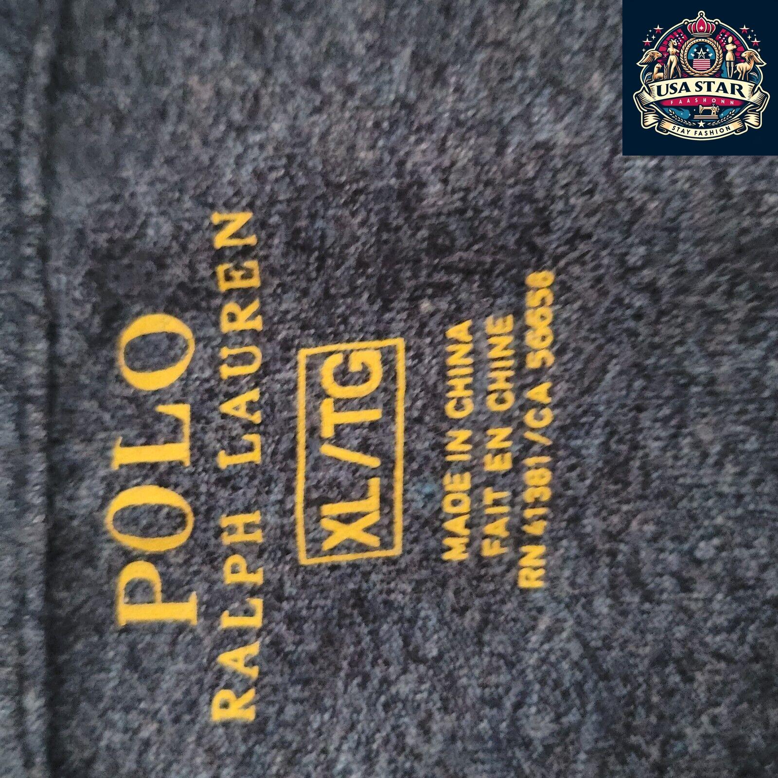 Polo Ralph Lauren Dark Blue Cotton Sweatshirt L - Unisex, Regular Fit, Durable, Timeless Style - USASTARFASHION