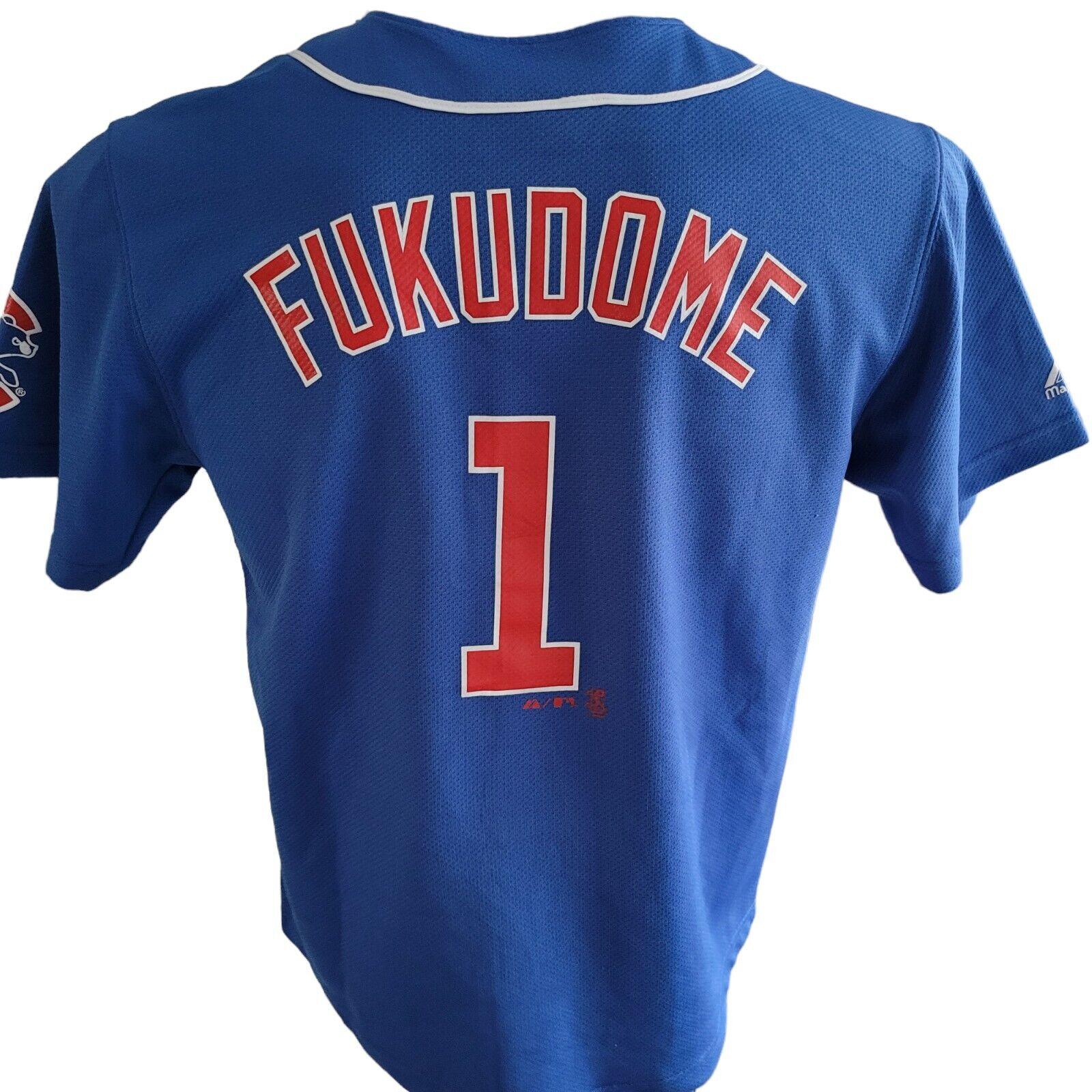 Majestic Chicago Cubs #1 Fukudome Youth L Baseball Jersey - Iconic Blue Color-USASTARFASHION