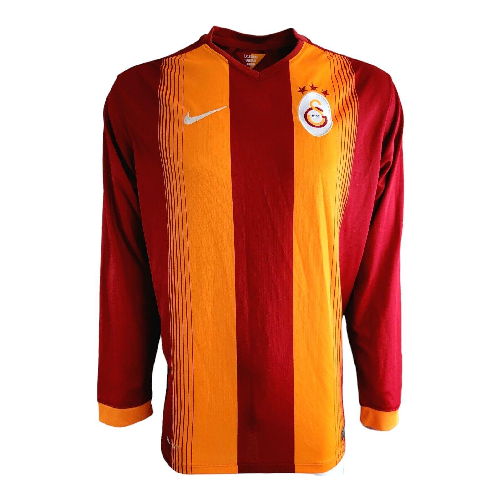 Galatasaray 2014 Home Football Jersey L/S - Adult XXL, Nike Dryfit-USASTARFASHION