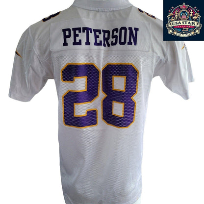 Minnesota Vikings Jersey Adrian Peterson #28 Youth XL Reebok – Vintage Style, Comfortable Fit - USASTARFASHION