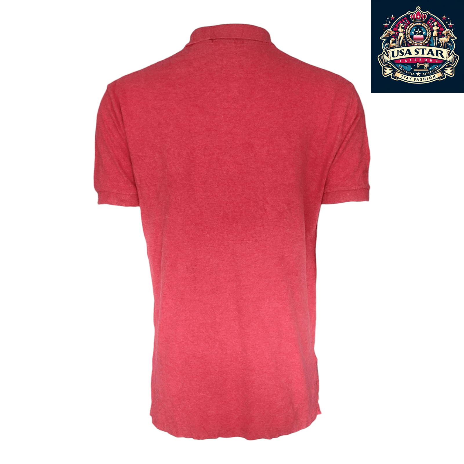 Polo Ralph Lauren Men's Red Classic Fit Polo Shirt, 100% Cotton, Timeless Casual Style, Size M - USASTARFASHION