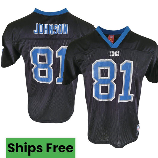 Calvin Johnson Detroit Lions #81 Football Jersey Youth XL (16-18) - Perfect Fit for Adults - USASTARFASHION