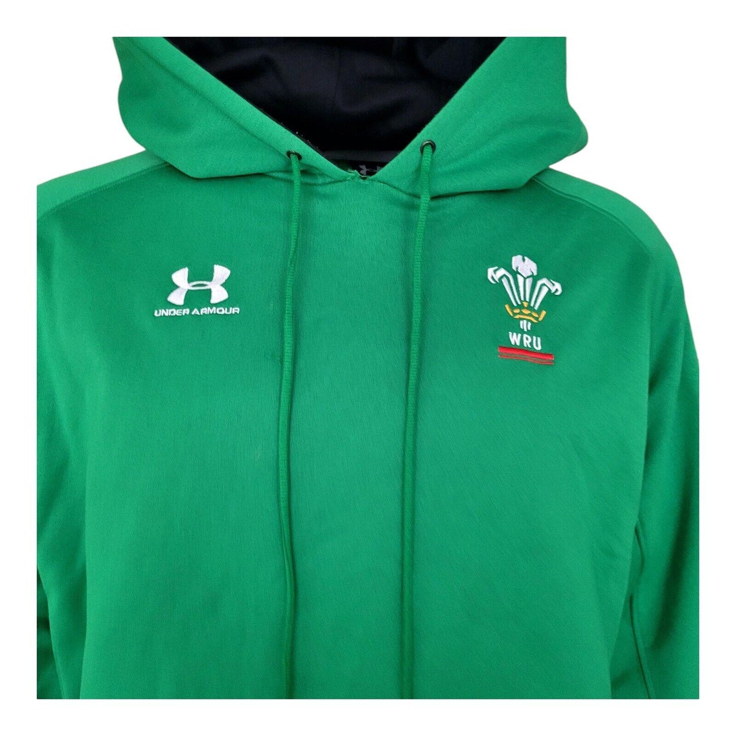 Under Armour Welsh Rugby Union WRU Hoodie Green Pullover Men's Size X-Large