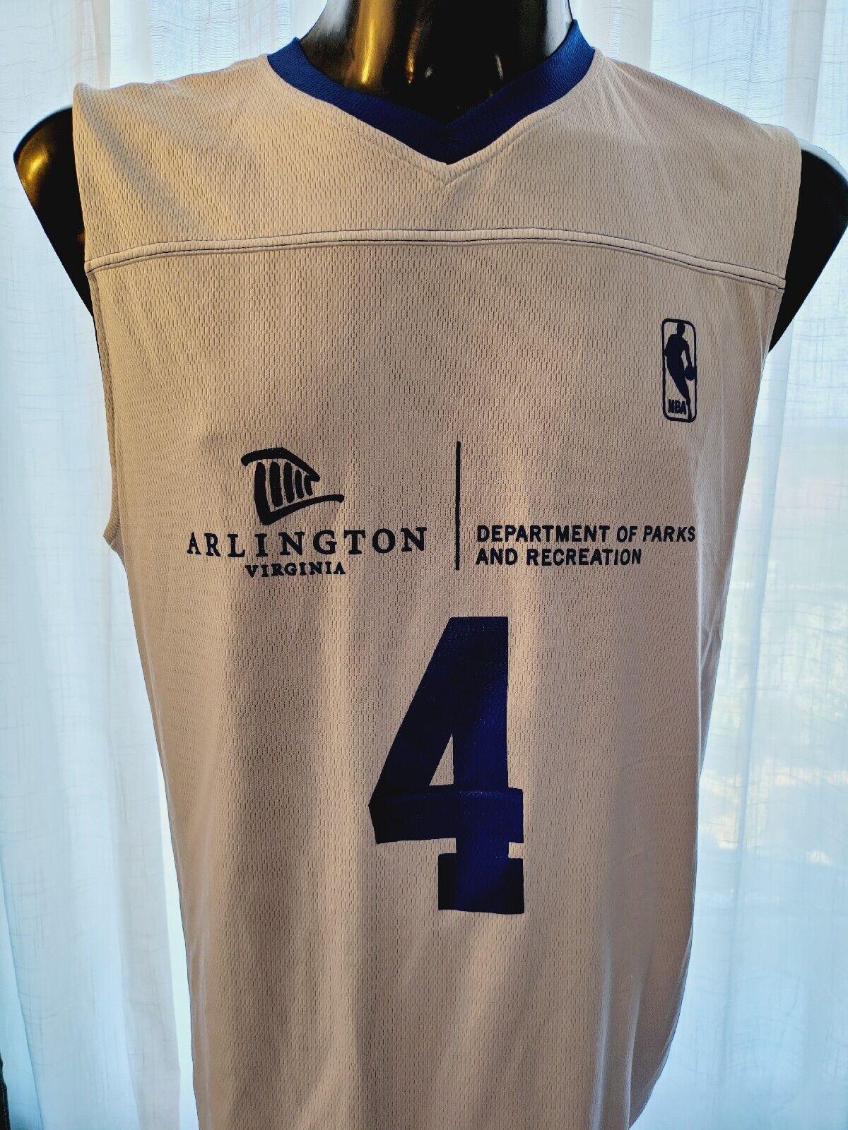 NBA JR Wizard #4 Reversible Jersey Vest by Alleson Athletic - Size M-USASTARFASHION