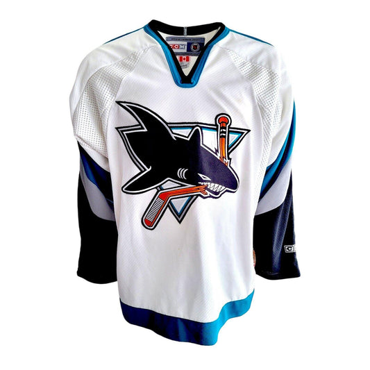 Authentic CCM Hockey San Jose Sharks Jersey - Vintage Canadian Design - Size L-USASTARFASHION