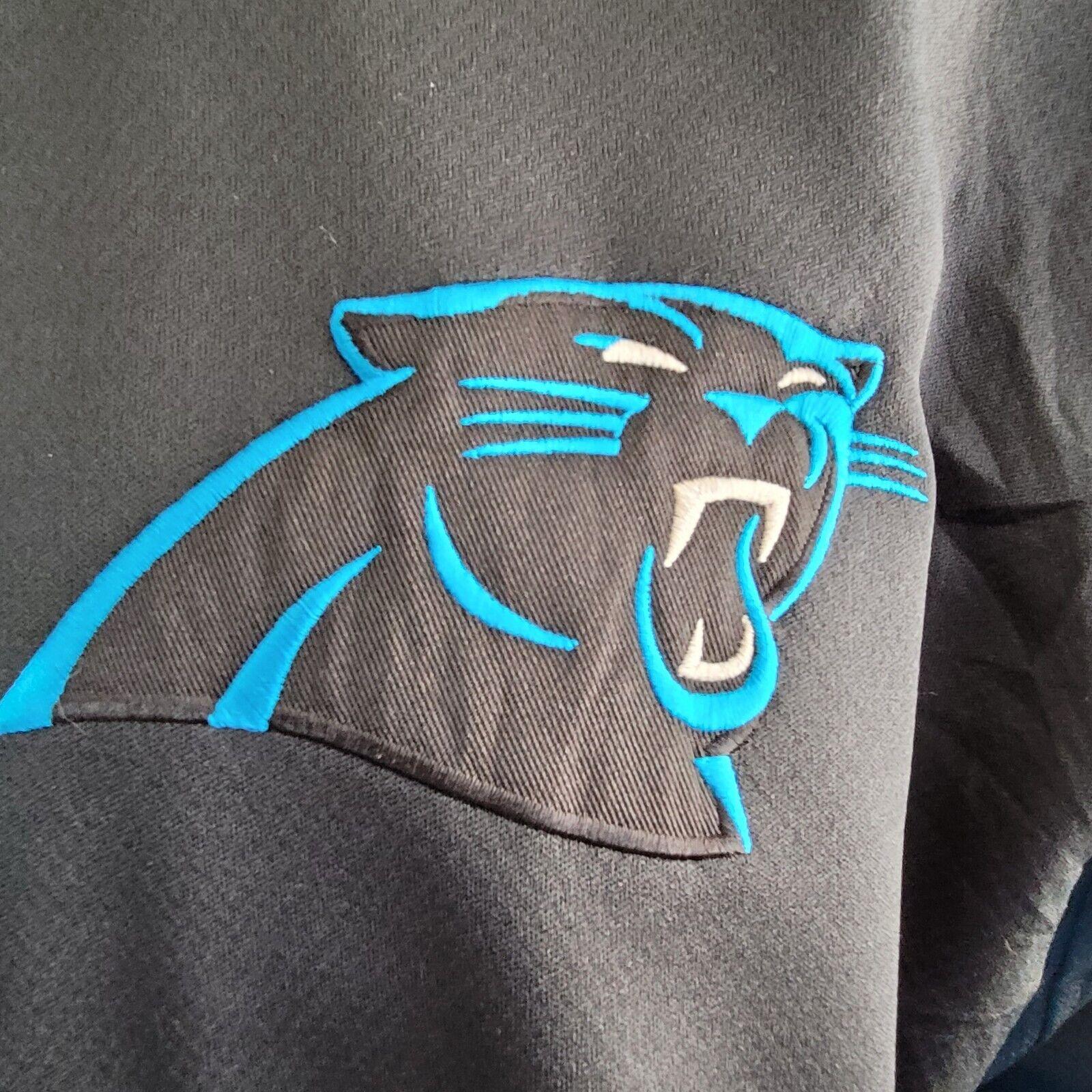 GIII Carolina Panthers Track Jacket Size L Vintage Authentic Collectible-USASTARFASHION